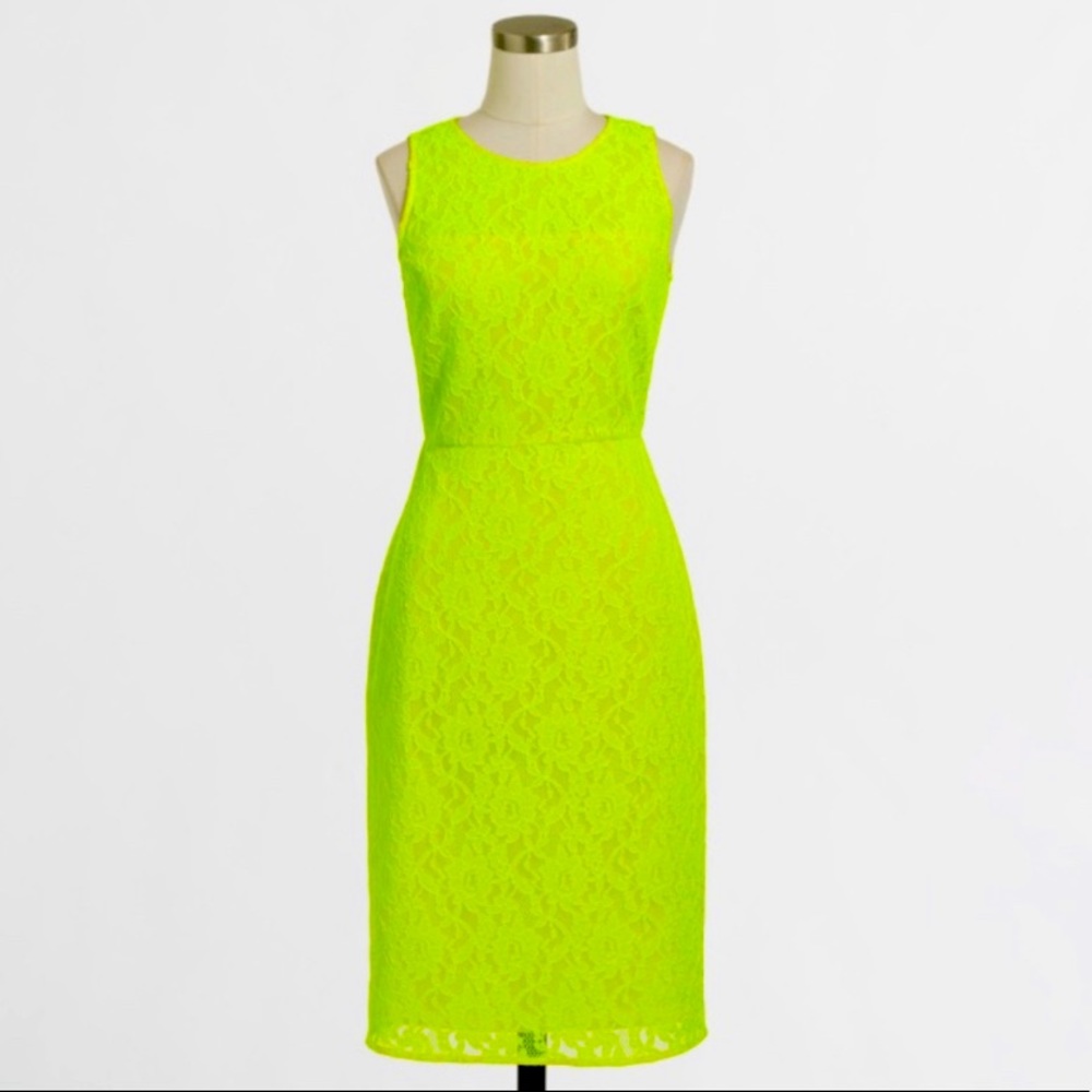 Electric yellow J Crew party dress
